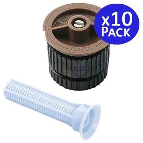 Pack 10 Toberas para difusores Rain Bird 12VAN regulable  Alcance 3,7 metros  Precisión y alcance