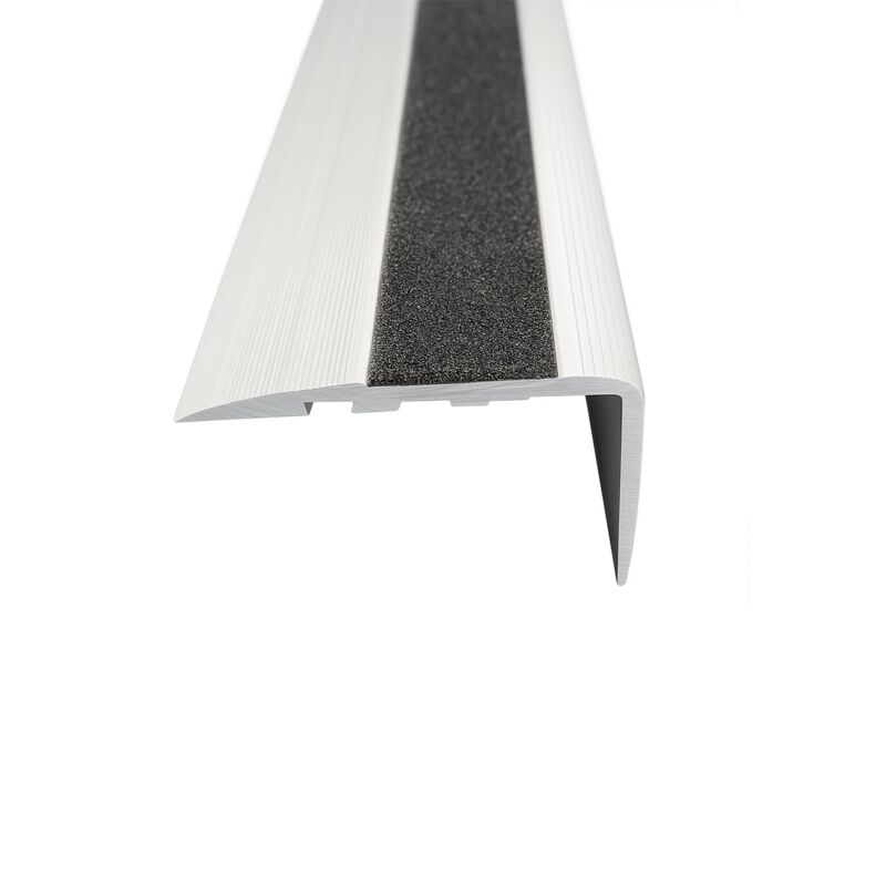 

Pack 10 unidades. Cantonera Aluminio 60mm - Antideslizante - Adhesivo - 21mm alt. 50mm anch. 2m larg.
