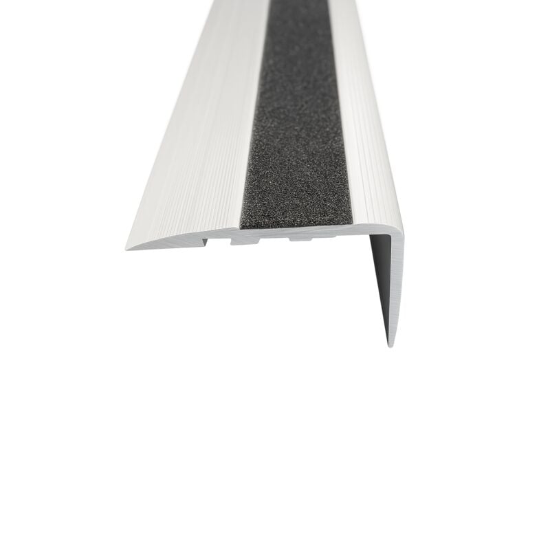 

Pack 10 unidades. Cantonera Aluminio 60mm - Antideslizante - Taladrado - 21mm alt. 50mm anch. 2m larg.