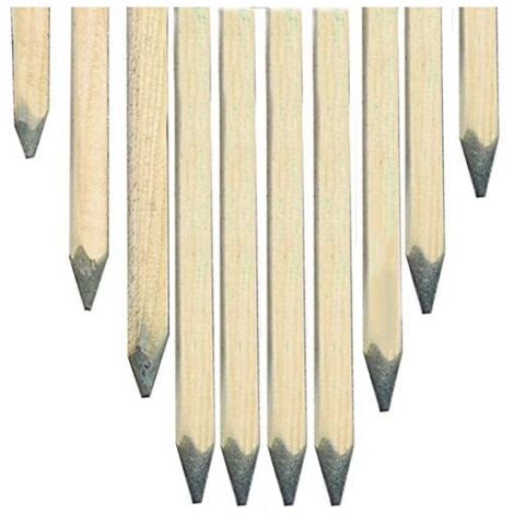 Pack 10 x Poste tutor de madera 180 cm, diámetro 3 cm