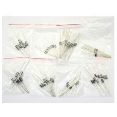 Pack 100 Diodos - 8 modelos diferentes, 1N4148,1N4007,1N5819,1N5399,FR107,FR207,1N5408,1N5822