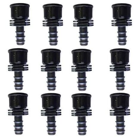 Pack 100 Enlace Rosca Hembra Riego por Goteo 16mm x 3/4'', Conector Grifo a Tubo 16mm