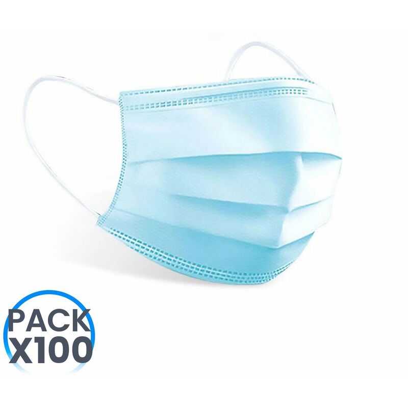 

Pack 100 Mascarillas Higiénicas No Reutilizables Azul O91