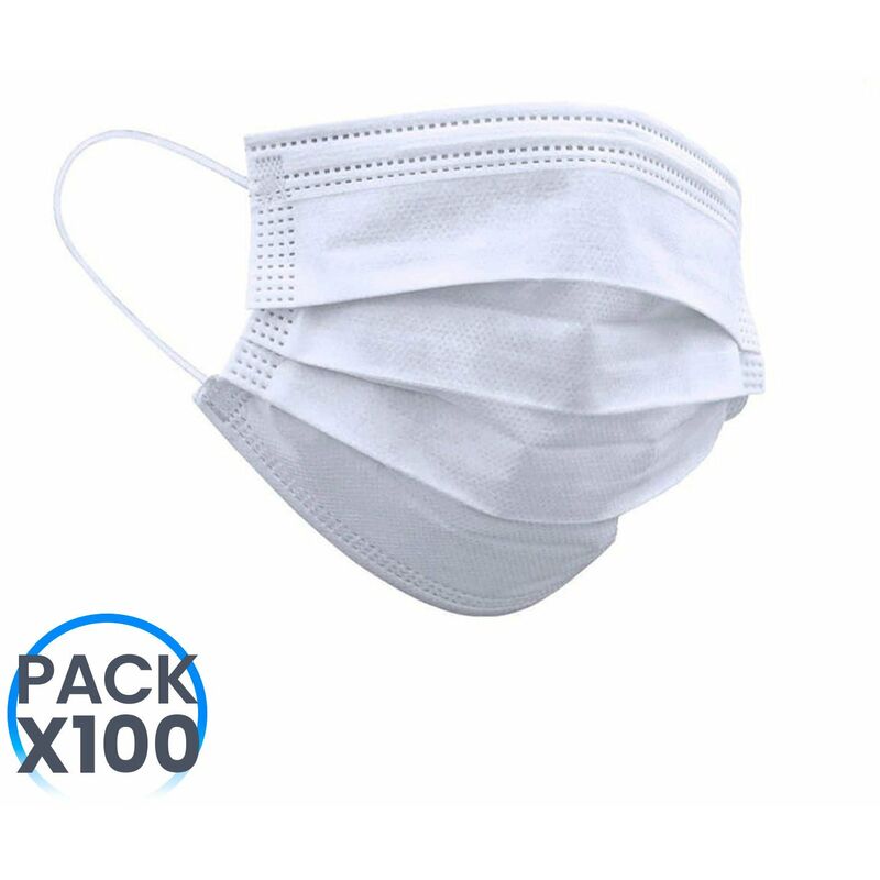 

Pack 100 Mascarillas Higiénicas No Reutilizables Blanco O91