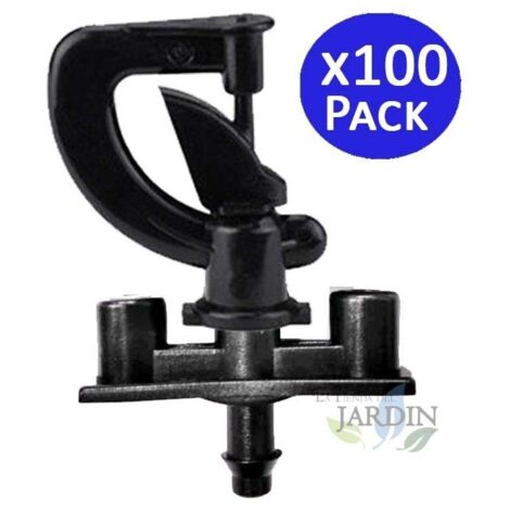 Pack 100 Microaspersor de Riego Bailarina Invertida Circular 360º, Alcance 2 a 2,5 m