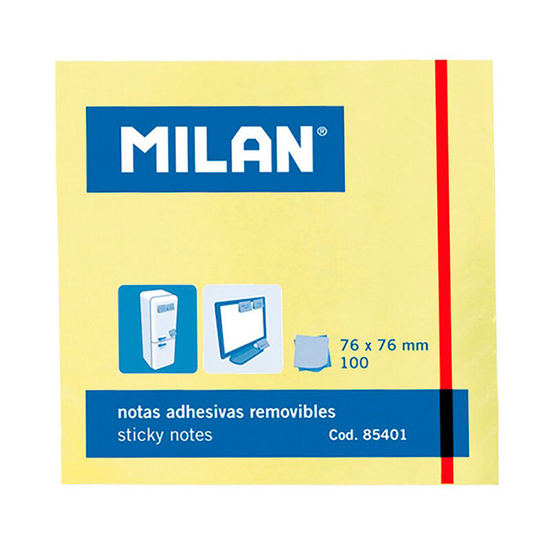 

MILAN Pack 100 notas adhesivas 76x76mm milan