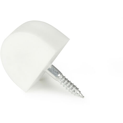 Pack 100 Soportes Hembrilla  Fabricado en Plástico  Acabado en Blanco 100 Unidades -