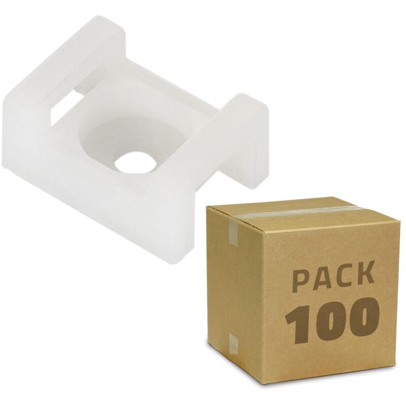 

Efectoled - Pack 100 Unidades Base para Bridas Blanco - Blanco