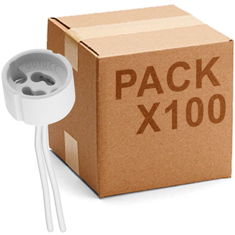 

Pack 100 uds Portalámparas GU-10