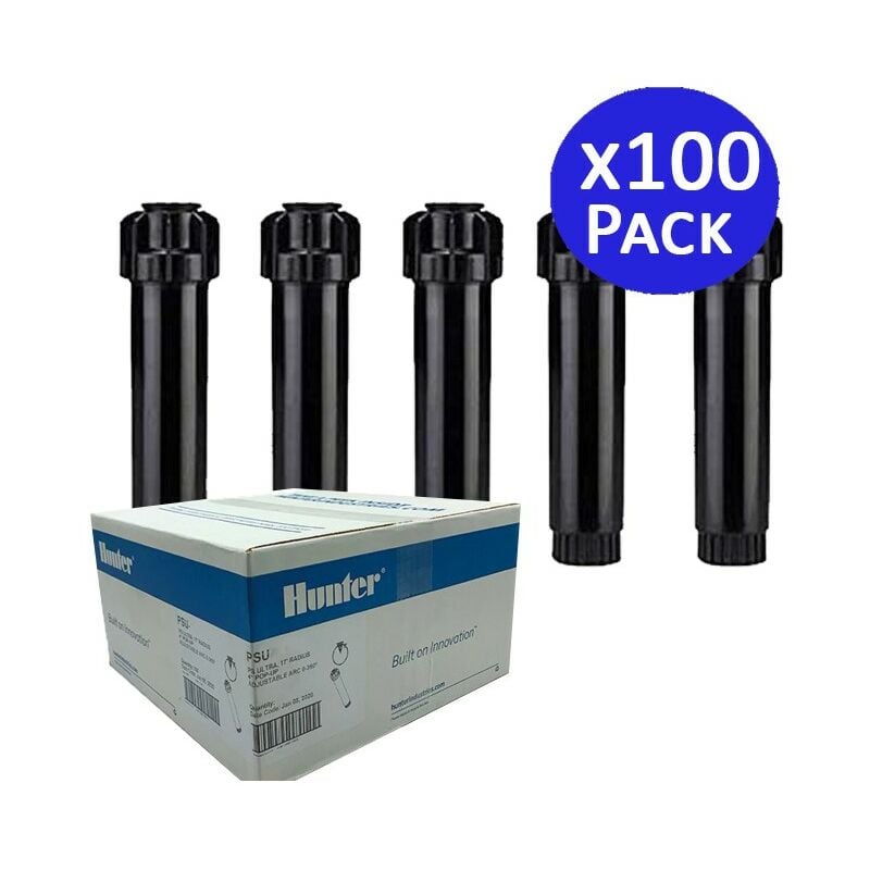 Lot de 100 Diffuseur d'arrosage Hunter PSU-02-12A avec buse réglable 12A, portée 3,7 m, Tuyère d'irrigation hauteur de tige 5 cm