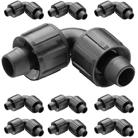 Pack 100 x Codo unión Cinta de riego por Goteo 16mm