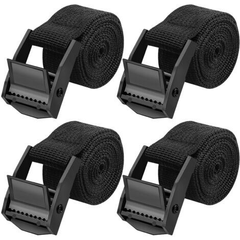 Pack 100cm Heavy Duty Lashing Straps 250kg Load Capacity Ratchet Roof Strap with Adjustable Buckles for Motorcycle, Bicycle, Backpack