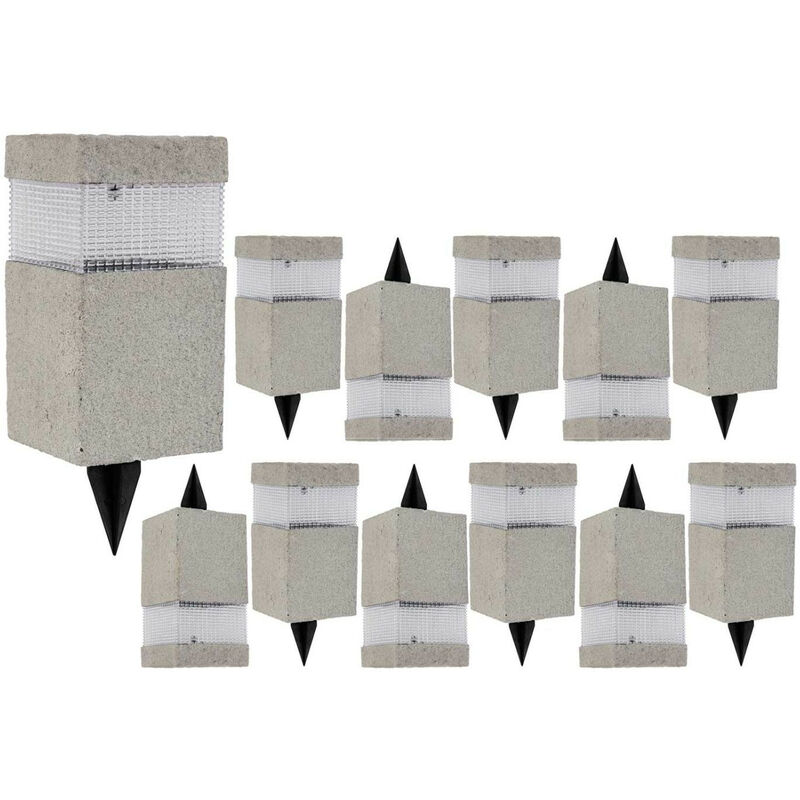 

Pack 12 Balizas Solares LED Exterior Prisma Gris 6000K 7hSevenOn Outdoor