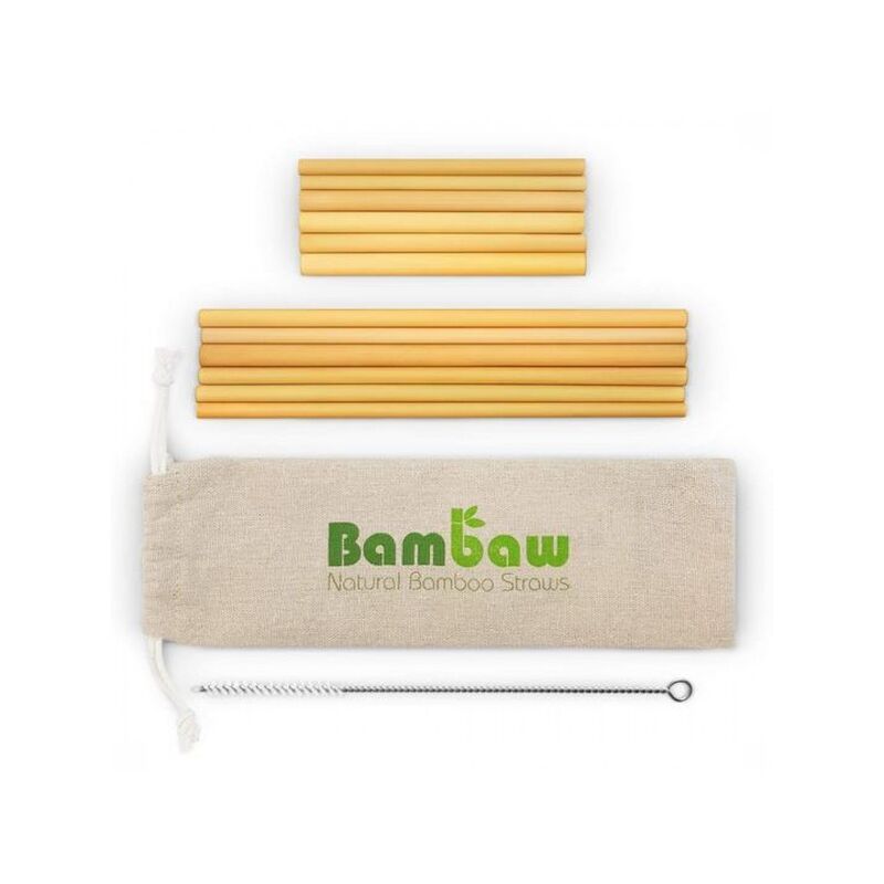 

Pack 12 Pajitas de Bambú 13cm y 22 cm - Bambaw