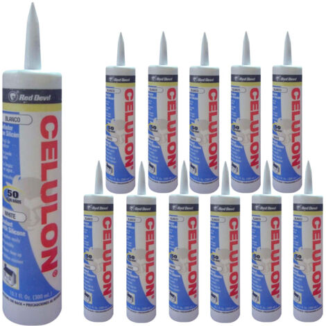 Pack 12 Selladores de Juntas Blanco 300ml Red Devil
