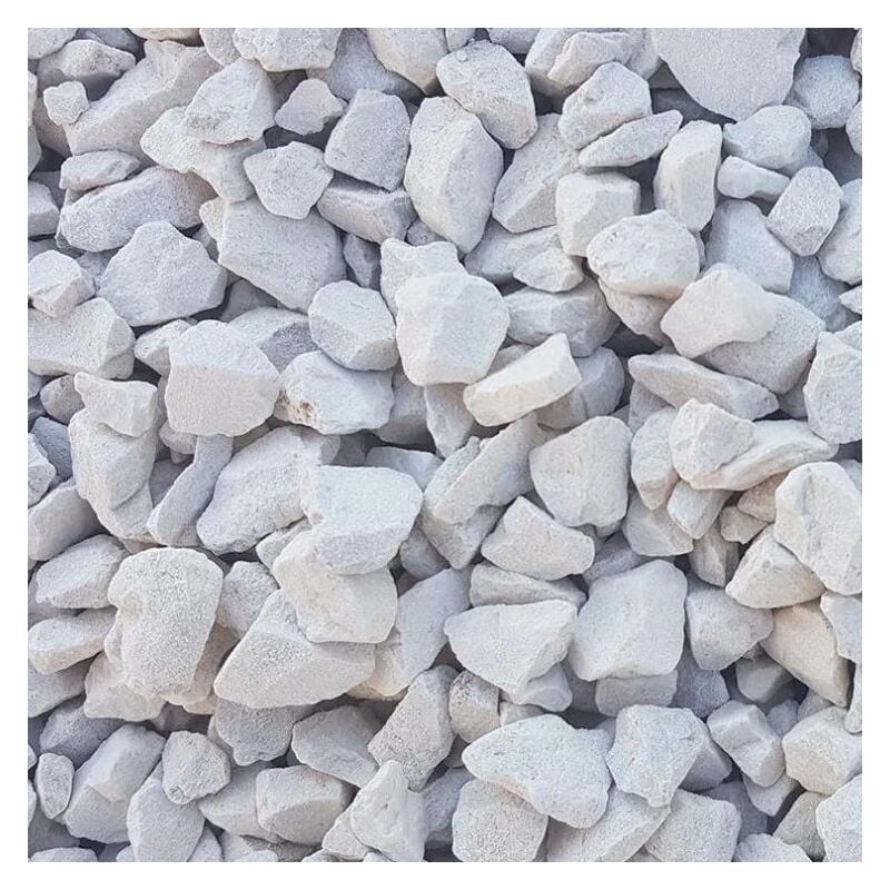 Big Bag Express - Pack +/- 1,5T ≃ 20M² (2 x 750Kg) Gravillon Calcaire super Blanc ø 6/14 mm - Livraison standard