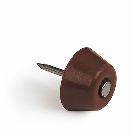 Pack 18 Supports pour Meubles avec Clou  Fabriqué en plastique  Finition marron  18 Unités - talla