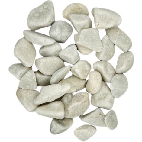 Pack +/- 1T (2 X 500Kg) Galets Blanc Pur Ø 12/18 mm - Livraison STANDARD