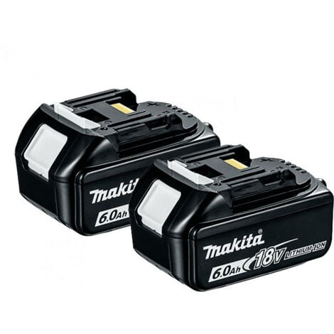 Pack 2 batteries 18V LXT Li-Ion BL1860B (2x6,0 Ah) - MAKITA 197293-4
