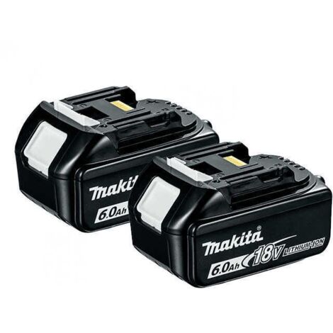 Pack 2 batteries 18V LXT Li-Ion BL1860B (2x6,0 Ah) - MAKITA 197293-4