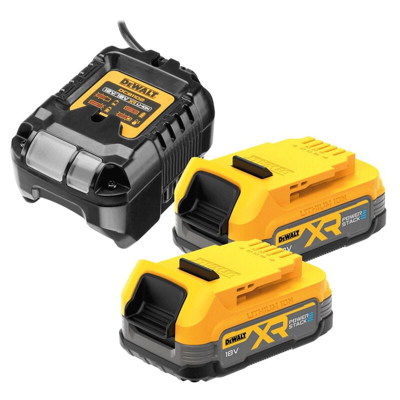 Dewalt - Pack énergie xr 18V (2x1.7 Ah) avec chargeur DCB1102E2-QW