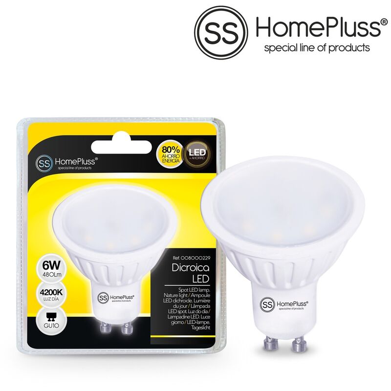 

Lampara dicroica 6W GU10 4200K - 12u caja exp