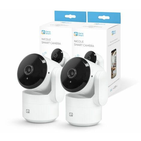 Pack 2 Cámara de Vigilancia 360º Interior Inteligente IP WiFi 2.4GHz, 1080 HD, Visión Nocturna, Detección de Movimiento, Modo Privacidad, Control Remoto por App.