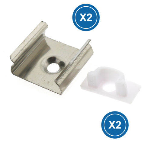 Pack 2 Chevilles et 2 agrafes pour Profil LM3702 - Ledme - LM3702A