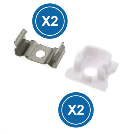 Pack 2 Chevilles et 2 agrafes pour Profil LM3712 - Ledme - LM3712A