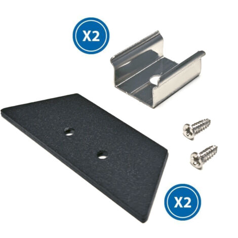 Pack 2 Chevilles et 2 agrafes pour Profil LM3829 - Ledme - LM3829A