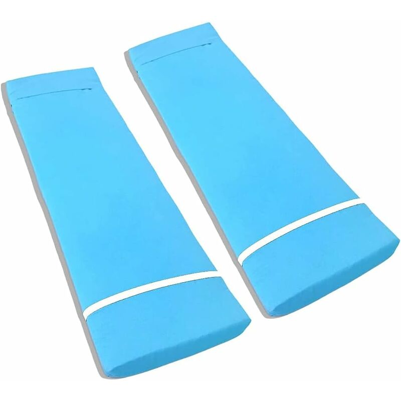 

Pack 2 cojines de tumbona para exteriores, alfombra para tomar el sol de 180 x 55 x 8 cm, cojín de tumbona liso, cubierta de tela y relleno de fibra