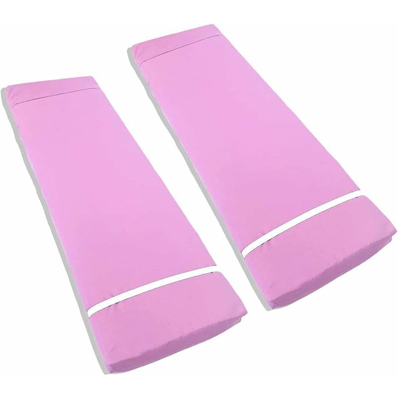

Pack 2 cojines de tumbona para exteriores, 180 x 55 x 8 cm Alfombra para tomar el sol, Cojín de tumbona liso, Funda de tela y relleno de fibra (Lila,