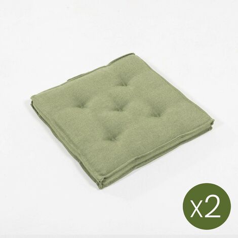 Cojín para silla en tejido life verde agua, redondo cmø40h4