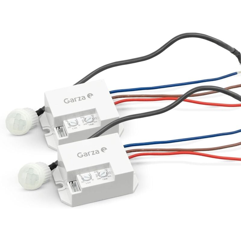 Pack 2 Détecteurs de Mouvement Infrarouge Intégrables, avec Un Angle de détection de 360º.