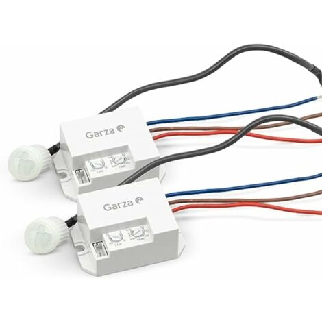 Pack 2 Detector de Movimiento Infrarrojo Integrable, Invisible, Ángulo de detección 360º