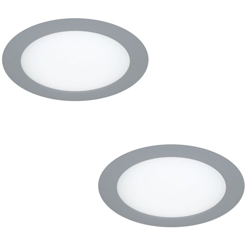 

Wonderlamp - Pack 2 Downlights led redondo gris (18W)