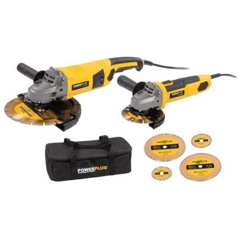 Pack 2 ébavureuses 115mm 750w + 230mm 2000w powx06250 powerp