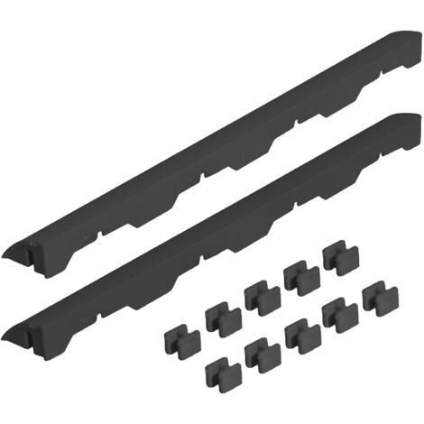 Pack 2 enchères de 39x4,5x2,5 cm pour le sol gris facile facile