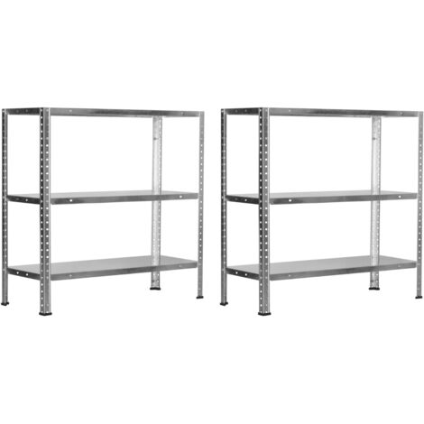 Pack 2 Estanterías Modulares Metálicas SteelSmart con 3 Baldas 120kg 70x30x70cm 7house