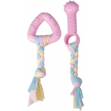 Pack 2 jouets chiot coloris : rose