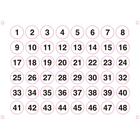 Pack 2 láminas adhesivas a5 identificadores 1 al 48 edm