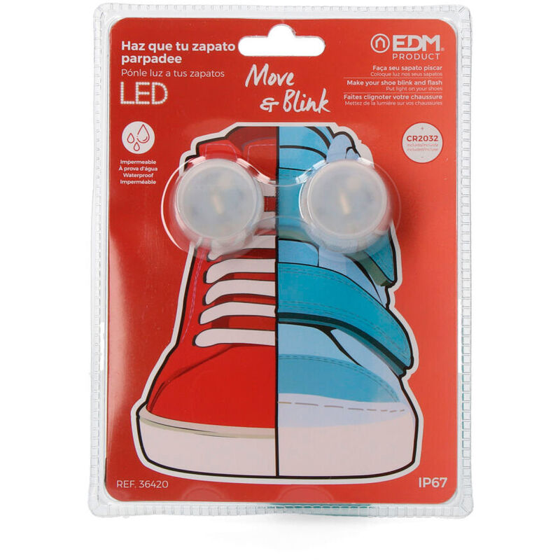 

EDM *ult.unidades* pack 2 luces leds para cordones zapatos