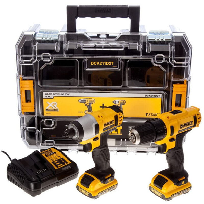 Kit d'outils DeWalt 10 8V 2 0Ah Li Ion DCK211D2T