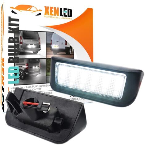 Pack 2 modules LED plaque arrière Citroën Jumpy & Berlingo - Feu éclaireur de plaque 6340G7