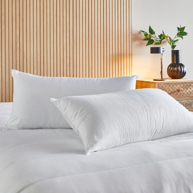 Pikolin Home - Pack 2 Oreillers en fibres faible fermeté 40x90cm