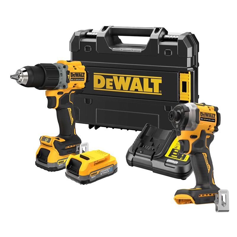 Dewalt - Pack 2 outils 18V (2x1.7Ah) Powerstack DCK2050E2T-QW