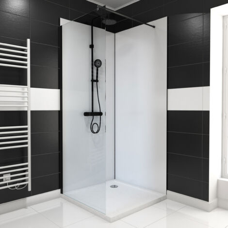 Pack 2 Paneles Murales Aluminio BLANCO 90x210 cm con Perfiles NEGRO WALL'IT