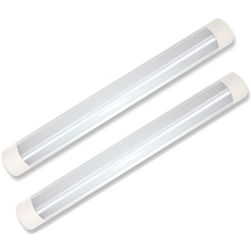 

Pack 2 Pantalla LED SLIM SCORP IP20 con chip OSRAM 20W con 2400 Lm 2700K Blanco Cálido