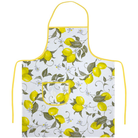 Pack 2 Pezzi Grembiule Alto Pettorina Cucina Chef Casa Con Tasche Cedro