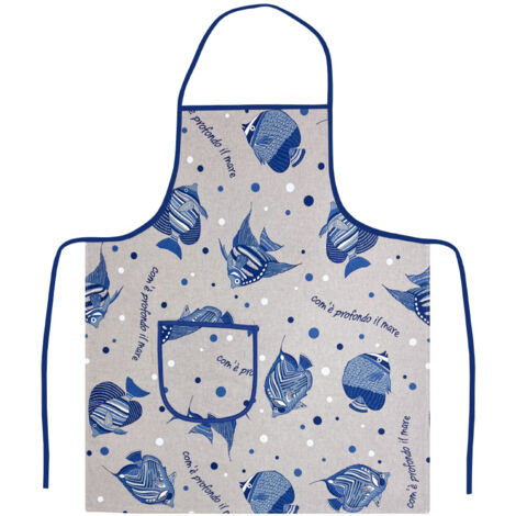 Pack 2 Pezzi Grembiule Alto Pettorina Cucina Chef Casa Con Tasche Maldive
